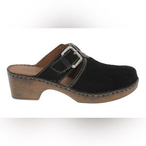 Josef Seibel Black Women's Mules with Buckle